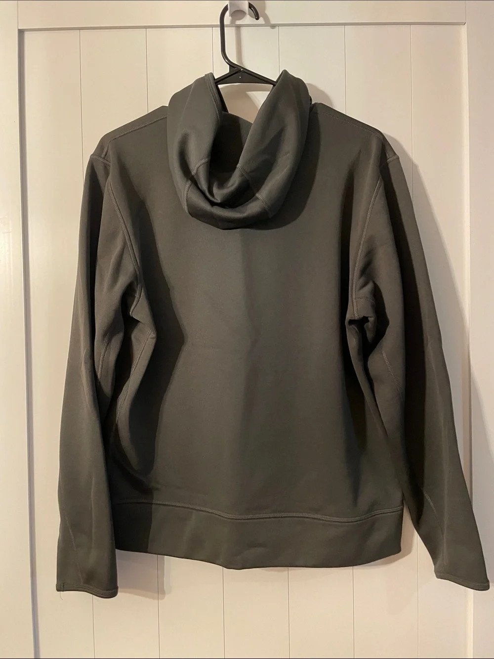 The North Face Men's Hoodie in Grey with Blue Logo